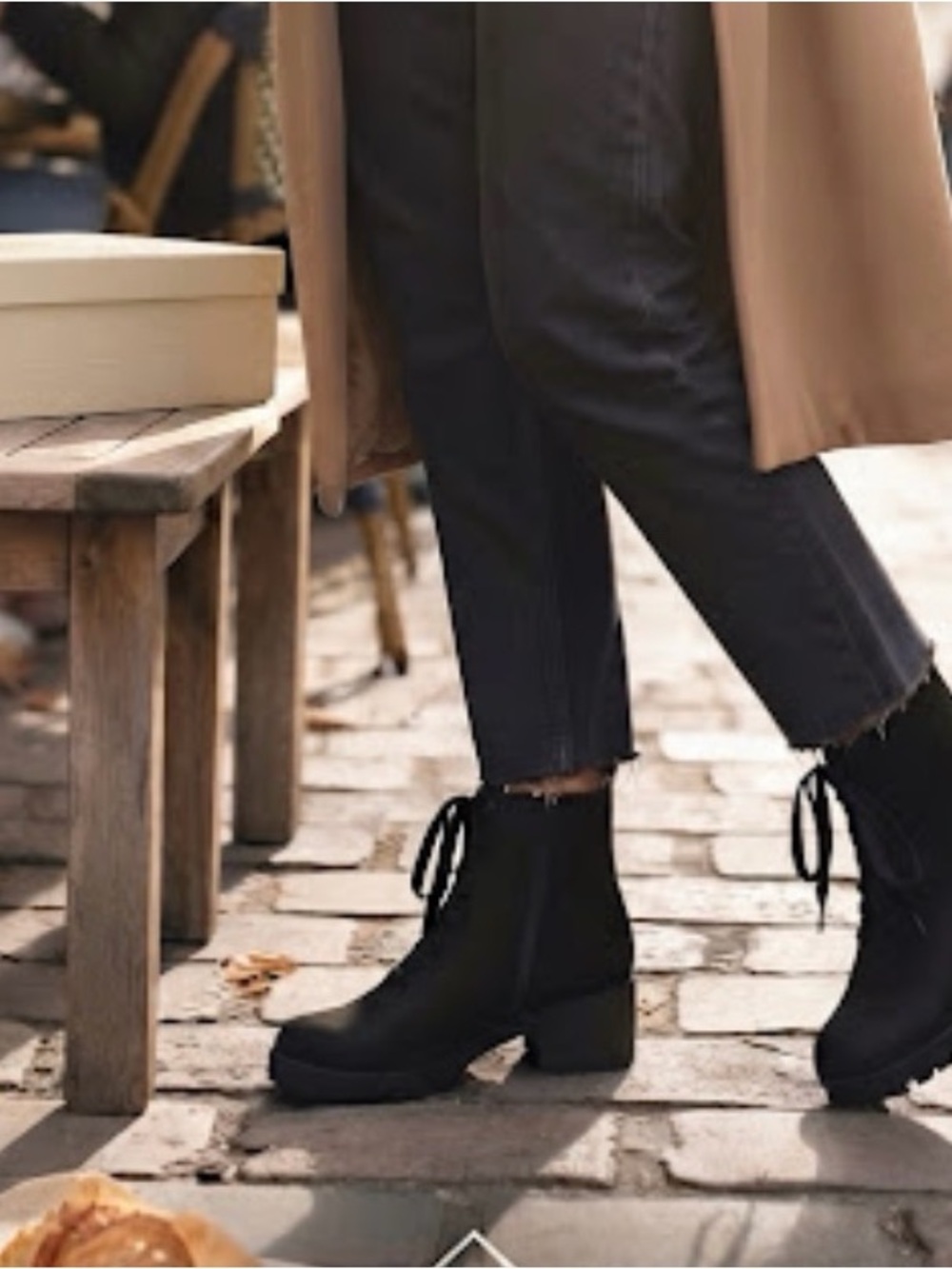 Women's Black Lace-Up Ankle Boots